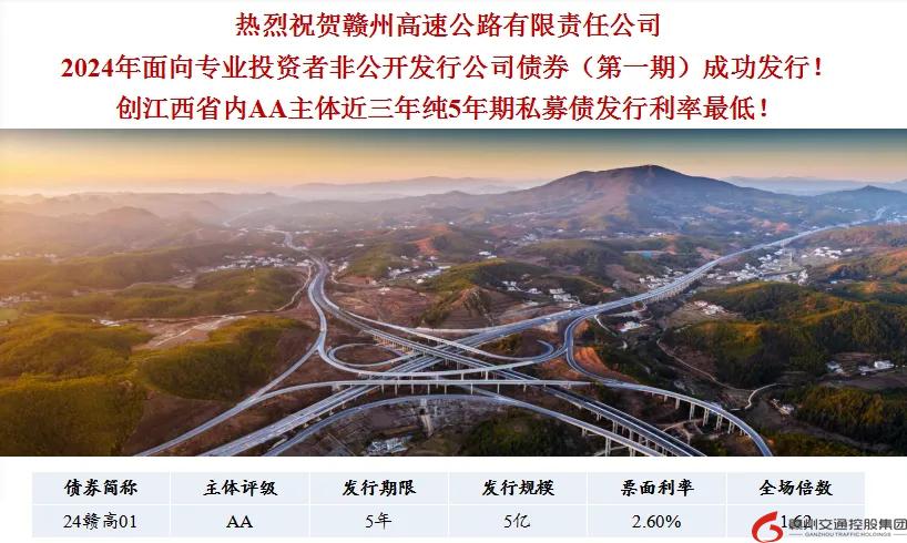 喜報(bào)！贛州交控集團(tuán)接連在資本市場(chǎng)發(fā)行債券成功！